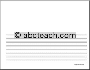Writing Paper: Blank 36 pt. – landscape, illustration space (upper elem)