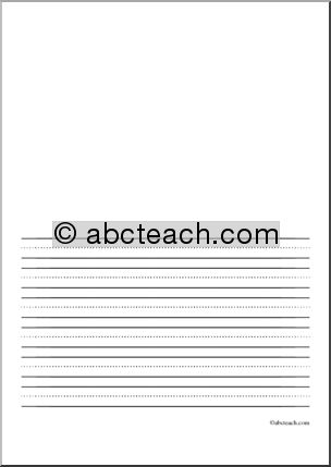 Writing Paper: Blank 54 pt. – portrait, illustration space (primary)