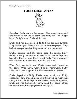 Fiction: Fluffy Likes to Play (primary)