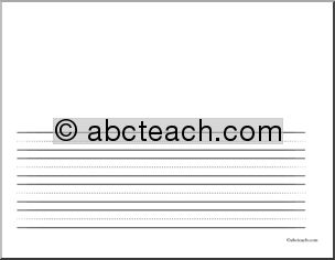 Writing Paper: Blank 60 pt. – landscape, illustration space (upper elem)