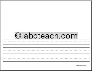 Writing Paper: Blank 72 pt. – landscape, illustration space (primary)