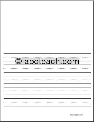 Writing Paper: Blank 72 pt. – portrait, illustration space (primary)
