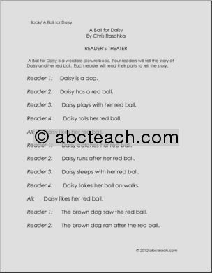 A Ball for Daisy (primary)’ Reader’s Theater