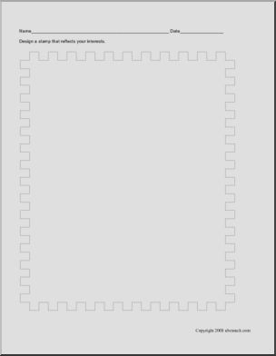 Art: Design an “All About Me” Stamp