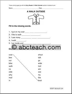 Activity Pages: A Walk Outside (primary)