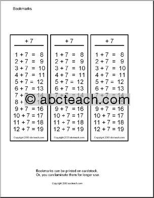 Addition (+7) Bookmarks