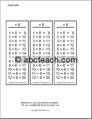 Addition (+8) Bookmarks