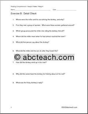 Fable: Aesop and Fitting In (middle school)