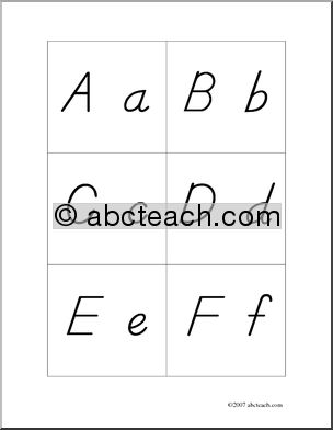 Flashcards: Manuscript Letters Aa – Zz (DN-Style Font)