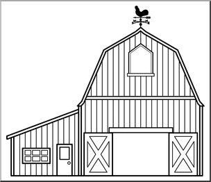 Clip Art: Barn B&W