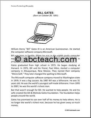 Biography: Bill Gates;Technology & Giving (primary)