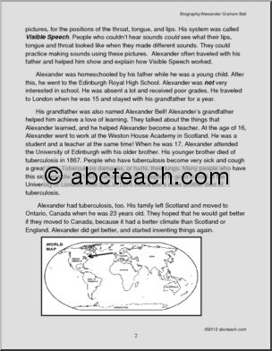 Biography: Alexander Graham Bell (upper elem/middle)