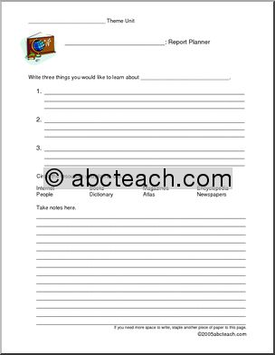 Research and Report: Blank Theme