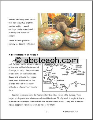 Integrated Theme Unit: Cruising the Caribbean – Part 4 – Honduras (elem/middle)