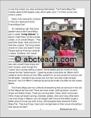 Integrated Theme Unit : Cruising the Caribbean Ã± Cozumel  – Part 2 (elem/middle)