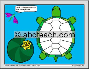 Geometry – Summer Theme (kdg) Math Mats