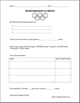 Classroom Olympics set