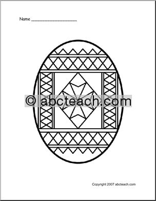 Coloring Page: Easter Egg 4