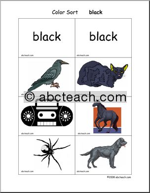 Flashcards: Color Sort – black