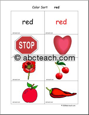 Flashcards: Color Sort – red