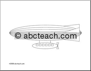 Coloring Page: Zeppelin