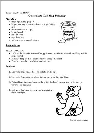 Project: Color Brown – Chocolate Pudding Painting