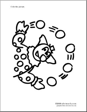Coloring Page: Circus Clown