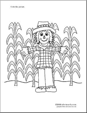 Coloring Page: Scarecrow