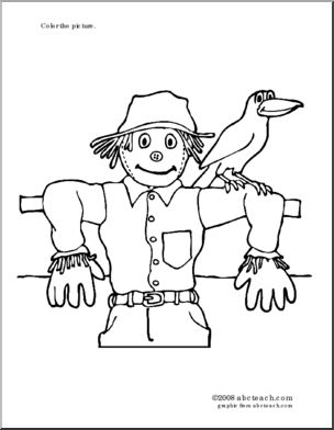 Coloring Page: Scarecrow