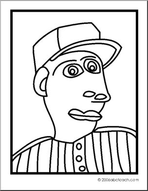 Coloring Page: Abstract – Baseball Fan