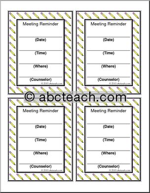 Counseling: Note; Meeting Reminder #2 (4) (color)