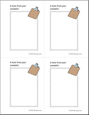Counseling: Note from Your Counselor 4 (color)