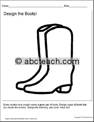 Coloring Page: Design the Boots