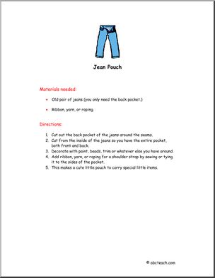 Craft: Jean Pouch