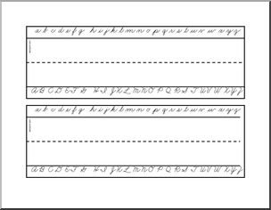 Desk Tag: Cursive Letters (ZB-Style Font) b/w
