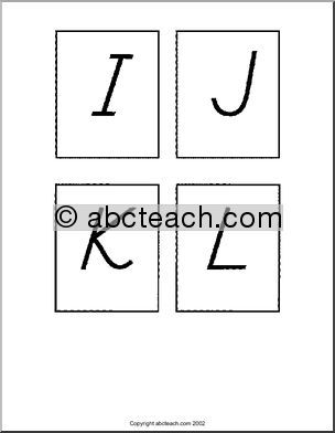 Flashcards: Manuscript Letters A-Z (DN-Style Font)