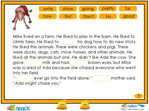 Interactive Flipchart Phonics Dolch Set 3 Cloze Story’