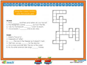 Phonics Dolch Set 4 Crossword’ Interactive Flipchart