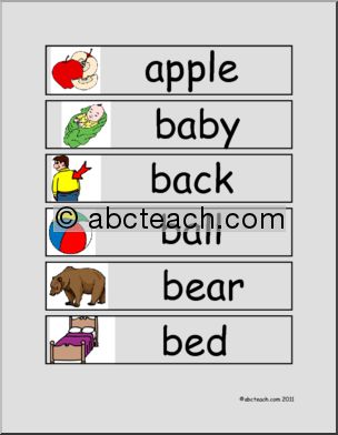 Dolch Nouns: Illustrated Word Walls Set 1 (color)