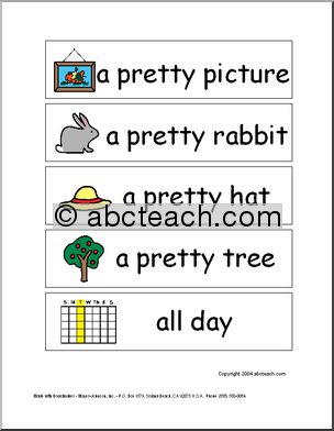 Word Wall: Sight Word Phrases (pictures) (set 4)
