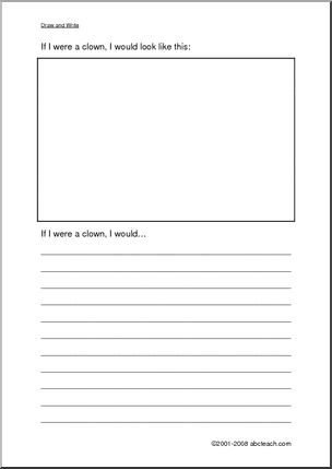 Draw and Write: Clown (primary/elem)