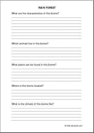 Fact Sheet Form: Rain Forest