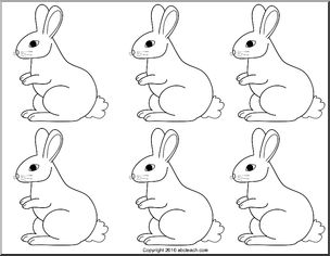 Flashcards: Bunny Pattern (blank)