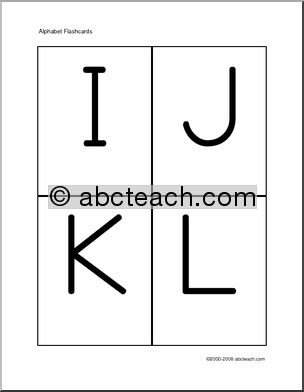 Flashcards: Manuscript Letters A-Z (ZB-Style Font)
