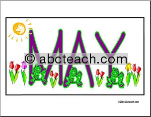 Calendar: May (header) – frogs