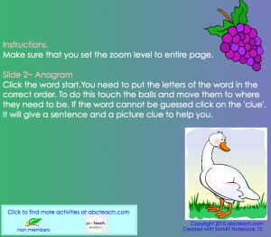 Interactive: Notebook: Phonics: Letter “G” (Anagram)