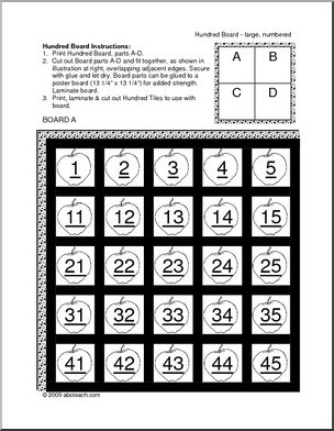 Hundred Board – Apples (b/w)