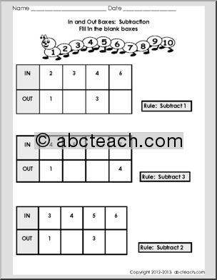 Subtraction (Kdg-1st grade) Clip Art