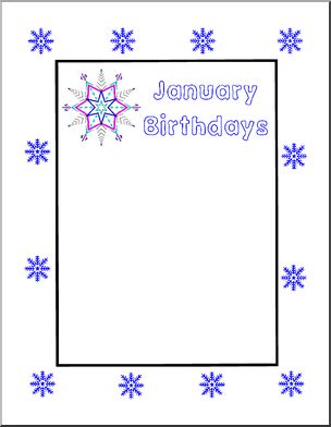 Border Paper: January Birthdays