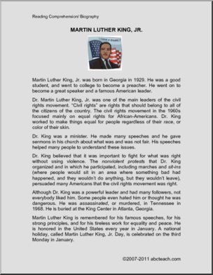 Biography: Martin Luther King, Jr. (elementary)